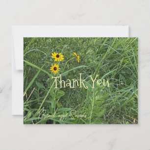 Carte postale Merci avec des fleurs