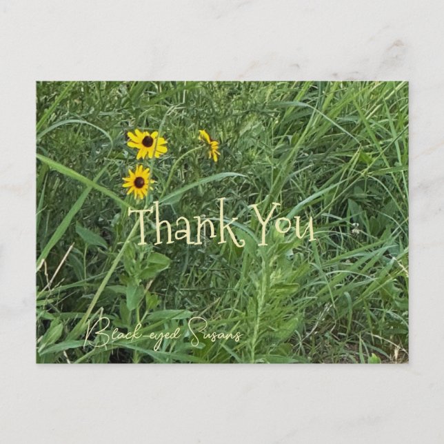 Carte postale Merci avec des fleurs (Devant)