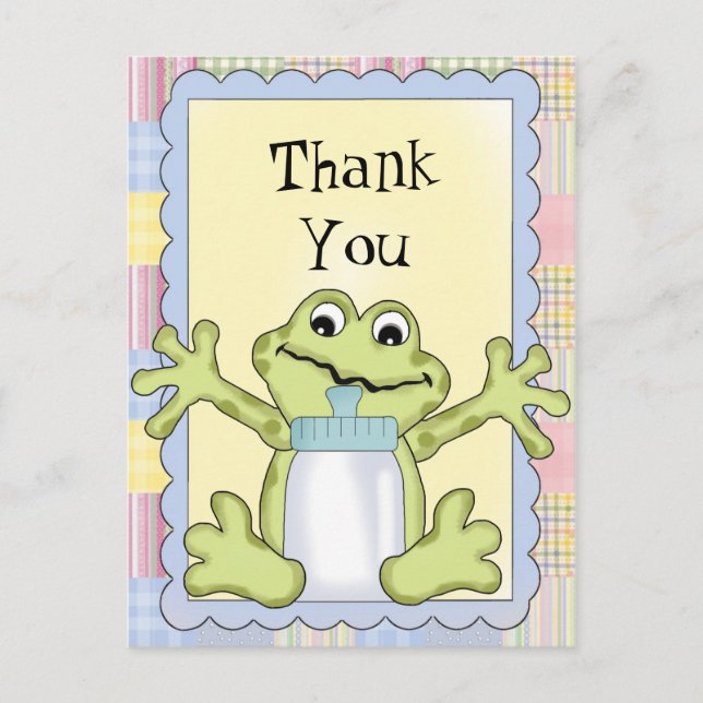 Carte postale Merci Baby Frog (Devant)