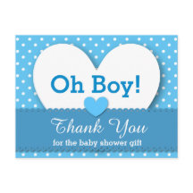 MERCI baby shower Polka Dot V08 BLEU