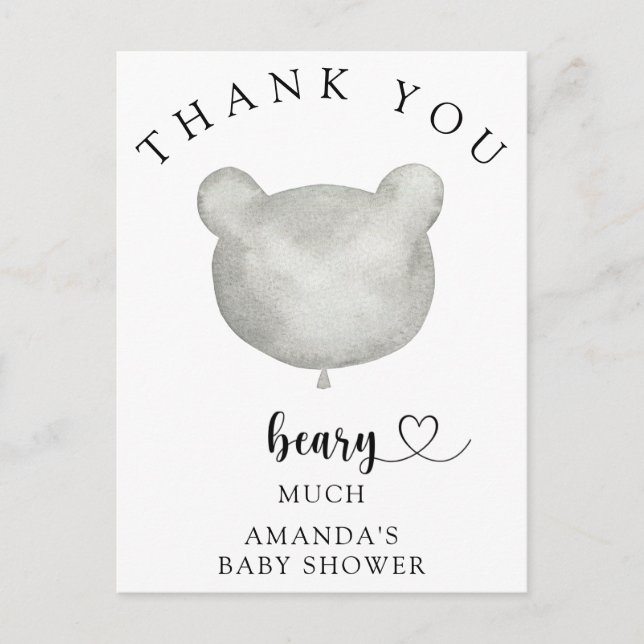 Carte Postale Merci beary beaucoup (Devant)