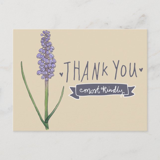 Carte Postale Merci beaucoup Hyacinthe (Devant)