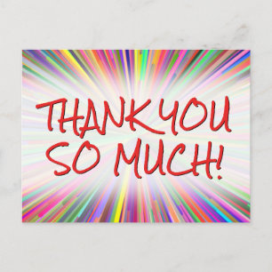 Carte postale "MERCI BEAUCOUP !" joyeuse et ludiqu