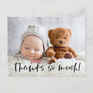 Carte Postale Merci beaucoup   Noir   Remerciement photo de bébé