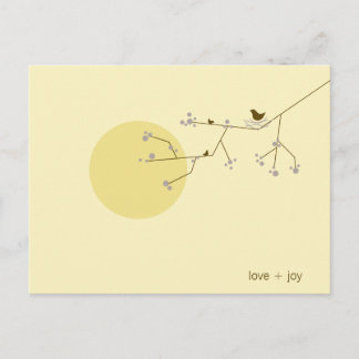 Carte Postale Merci Bébé Nicheur Oiseau Et Famille