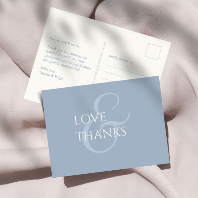 Carte Postale Merci bleu et ivoire Dusty non photo (Créateur téléchargé)