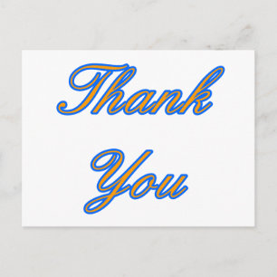 Carte Postale Merci Bleu Orange Design MUSÉE Zazzle Gif