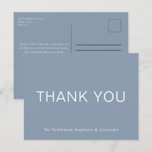 Carte Postale Merci bleu poussiéreux simple