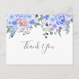 Carte Postale Merci Blue