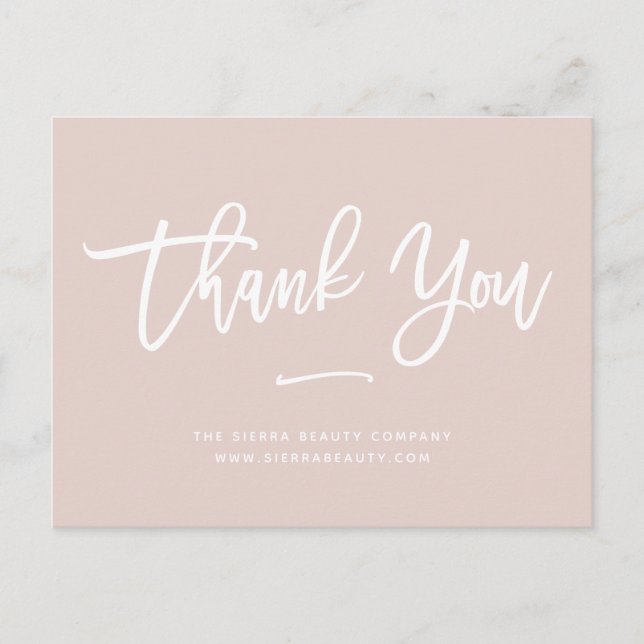 Carte Postale Merci | Blush Custom Retail Small Business (Devant)