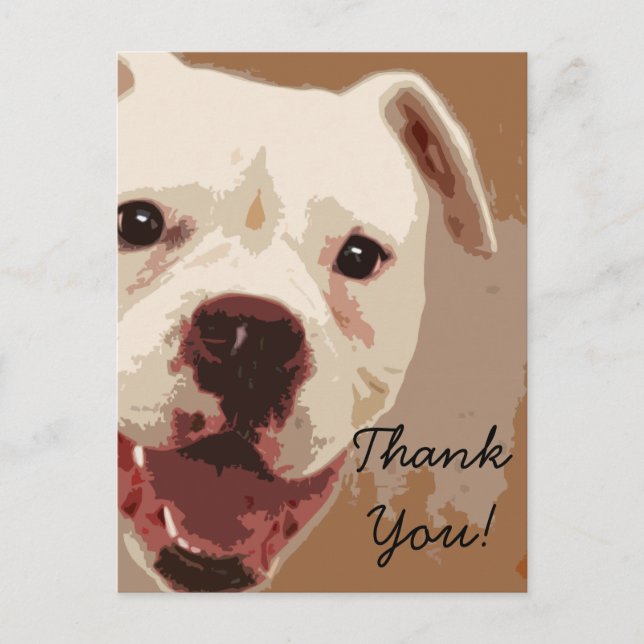Carte postale Merci Boxer Dog Art (Devant)