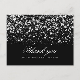 Carte Postale Merci Bridesmaid Silver Midnight Glam