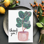 Carte Postale Merci Calathea Prière Plante Aquarelle<br><div class="desc">Découvrez ce plante de calathea coloré. Vous pouvez garder le texte ou supprimer et ajouter le vôtre! Visitez mon magasin pour plus de détails !</div>