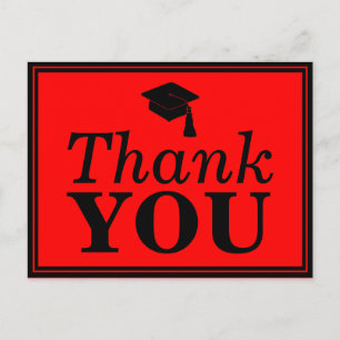 Carte Postale Merci Casquette rouge noir