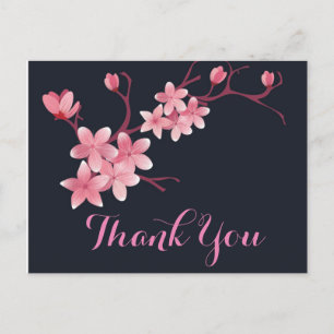 Carte Postale Merci cerise en fleurs