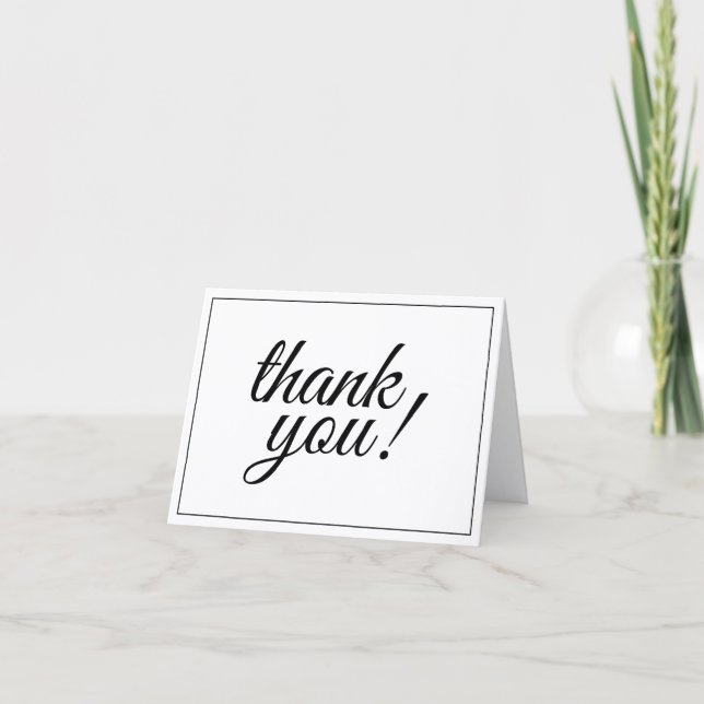 Carte postale "merci !" chic et luxueuse (Devant)