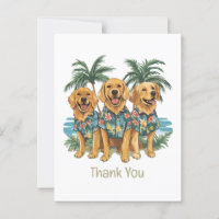 Merci Chiens Golden Retriever Chemise Hawaïenne