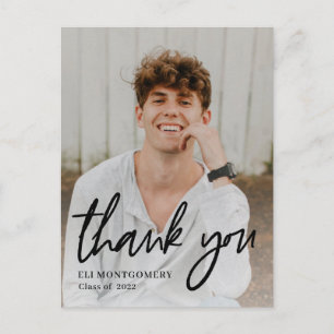 Carte postale Merci couleur modifiable Word peint