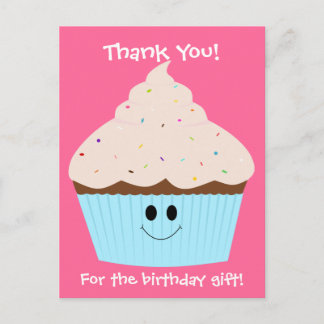 Carte postale Merci Cupcake