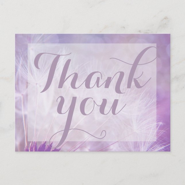 Carte postale Merci Dandelion violet (Devant)