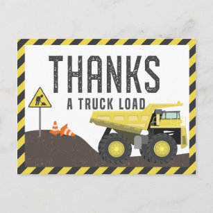 Carte Postale Merci d'anniversaire de la construction de camions