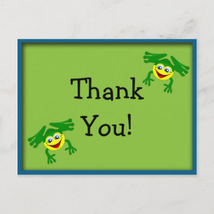 Carte postale Merci d'anniversaire de la Grenouill
