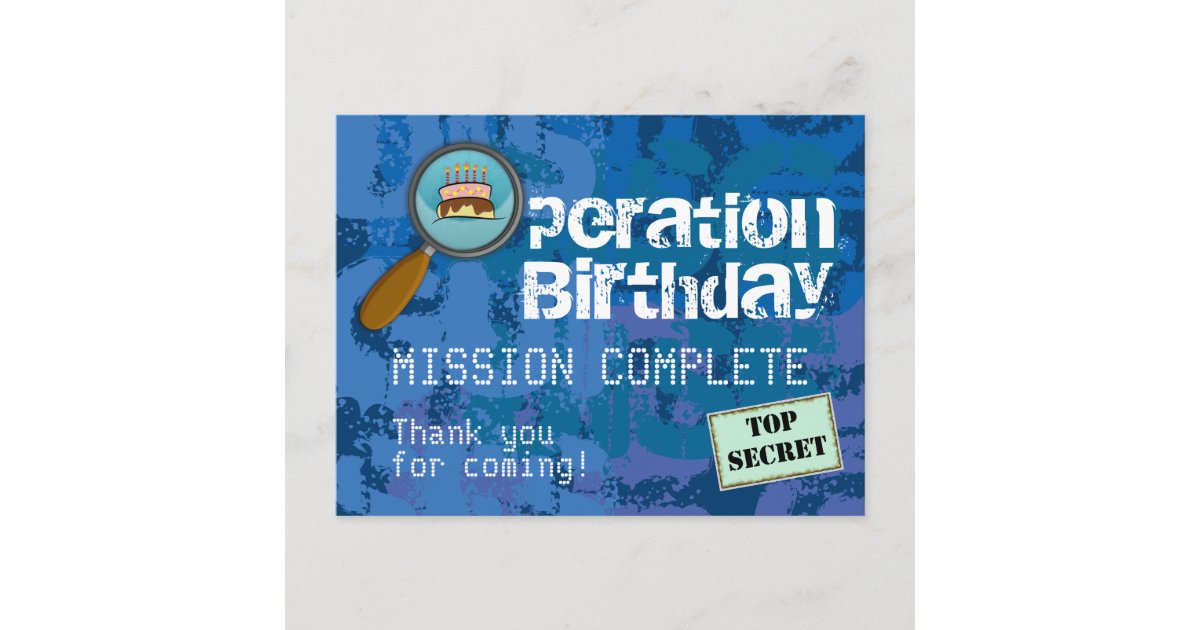 Carte Postale Merci D Anniversaire D Espion Agent Secret Special Zazzle Fr