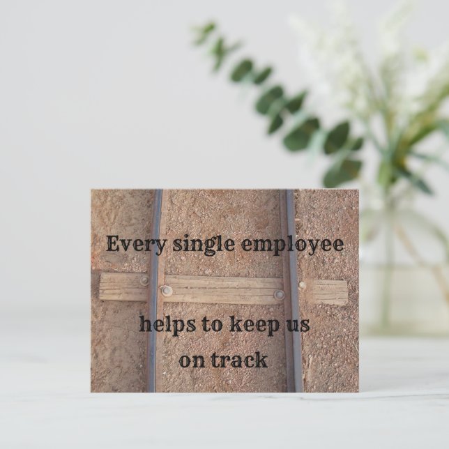 Carte Postale Merci d'appréciation des employés Chemin de fer d' (Debout devant)