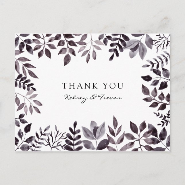 Carte postale Merci d'aquarelle moderne (Devant)