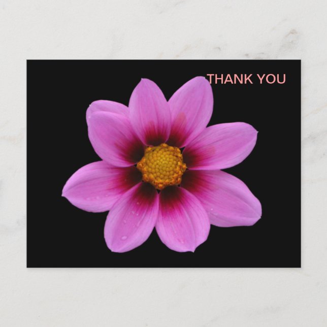 Carte Postale Merci d'art floral rose (Devant)