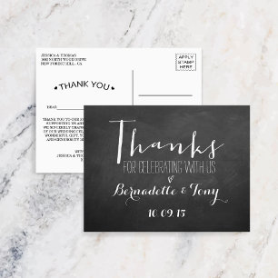 Carte Postale Merci D'Avoir Célébré Avec Nous ! Merci mariage