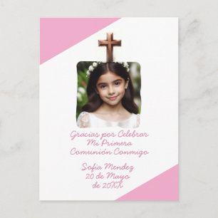 Carte Postale Merci d'avoir célébré ma première communion avec p