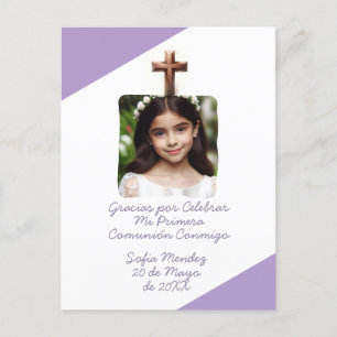 Carte Postale Merci d'avoir célébré ma première communion avec p