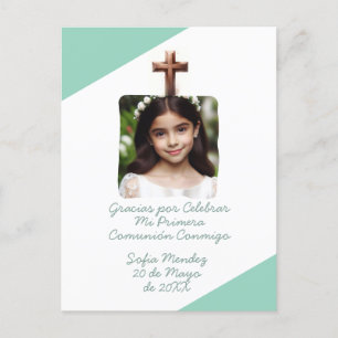 Carte Postale Merci d'avoir célébré ma première communion avec p