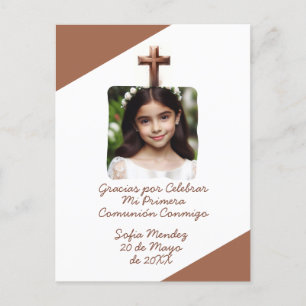 Carte Postale Merci d'avoir célébré ma première communion avec p