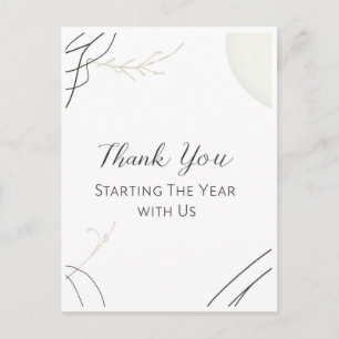 Carte Postale Merci d'avoir commencé l'année avec nous