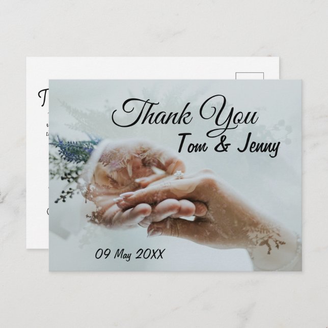 Carte postale merci d'avoir participé à l'invitati (Devant / Derrière)