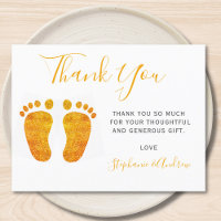 Merci de Baby shower mignon pour bébé pieds