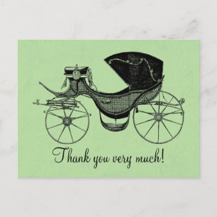 Carte Postale Merci de Baby shower vert Little Prince