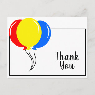 Carte Postale Merci de ballons colorés