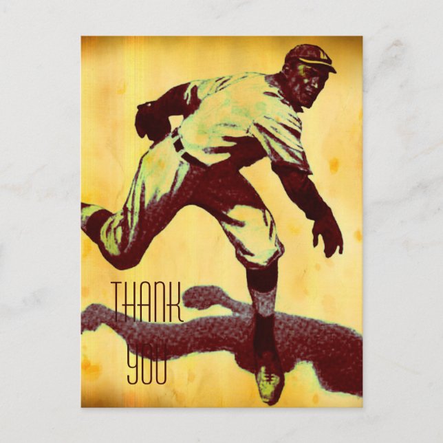 Carte postale Merci de baseball vintage (Devant)
