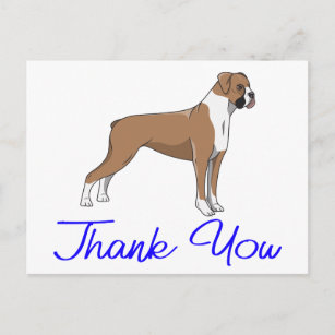 Carte Postale Merci de chien de boîte à caricature à chiot migno