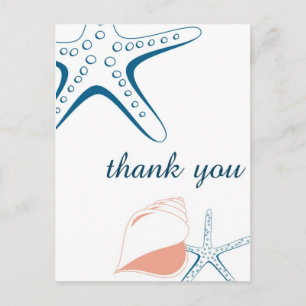 Carte postale Merci de coquillages