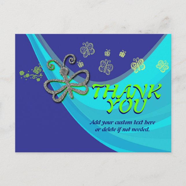 Carte postale Merci de danse éolien papillon (Devant)