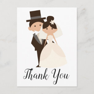 Carte Postale Merci de de la mariée et du Mariage de chambre