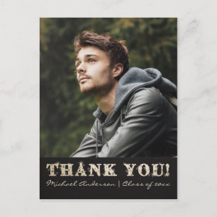 Carte postale Merci de diplôme   Doré