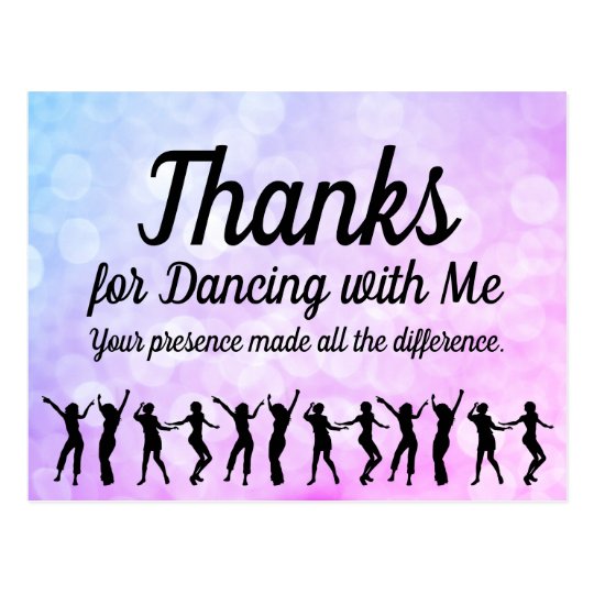 Carte Postale Merci De Fete D Anniversaire De Danse Zazzle Fr