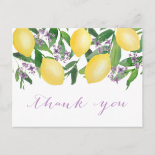 Carte Postale Merci de Fête des mariées Lavande citron