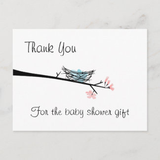 Carte postale Merci de fleur et de nid