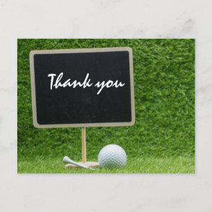 Carte Postale Merci de golf sur le tableau avec balle de golf